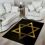Golden Star of David Print Area Rug