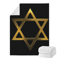 Golden Star of David Print Blanket