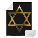 Golden Star of David Print Blanket