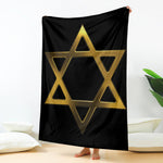 Golden Star of David Print Blanket