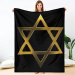 Golden Star of David Print Blanket