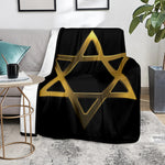 Golden Star of David Print Blanket