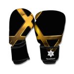 Golden Star of David Print Boxing Gloves