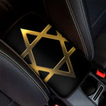 Golden Star of David Print Car Center Console Cover