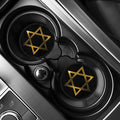 Golden Star of David Print Car Coasters