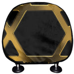 Golden Star of David Print Car Headrest Covers