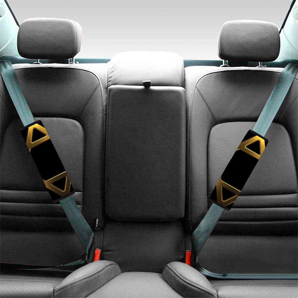 Golden Star of David Print Car Seat Belt Covers