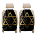 Golden Star of David Print Car Seat Organizers