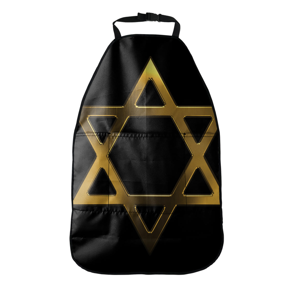 Golden Star of David Print Car Seat Organizers