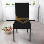 Golden Star of David Print Dining Chair Slipcover