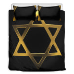 Golden Star of David Print Duvet Cover Bedding Set