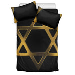 Golden Star of David Print Duvet Cover Bedding Set