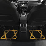 Golden Star of David Print Front and Back Car Floor Mats