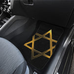 Golden Star of David Print Front and Back Car Floor Mats