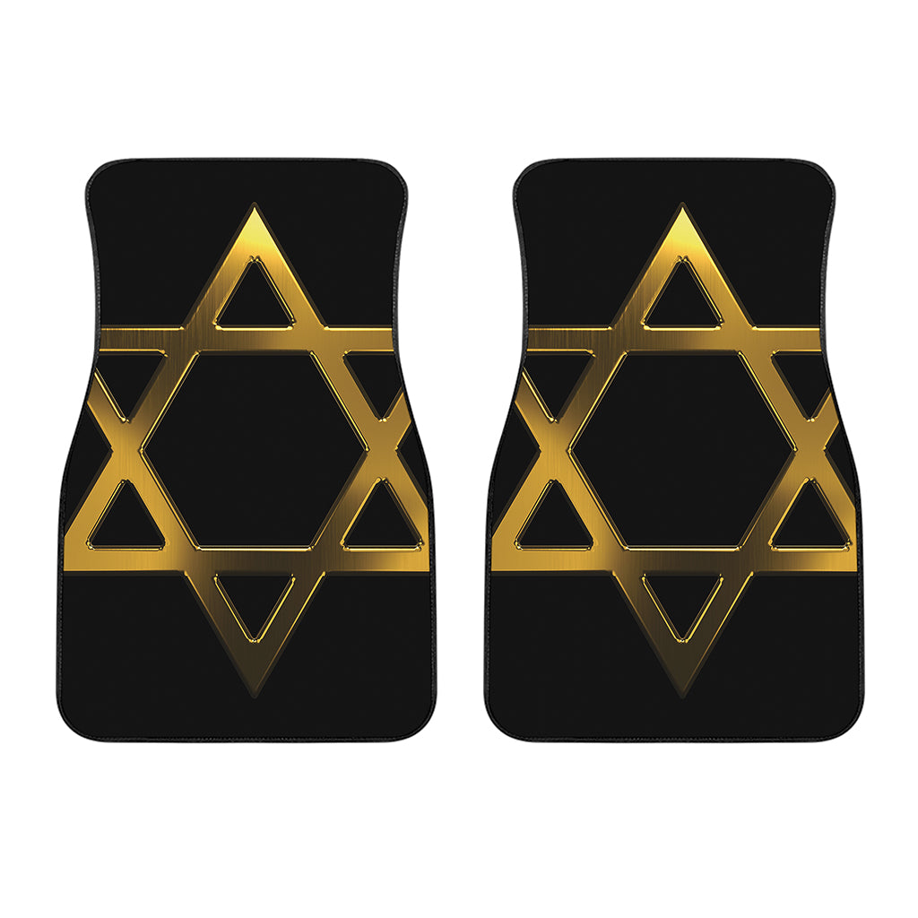 Golden Star of David Print Front Car Floor Mats