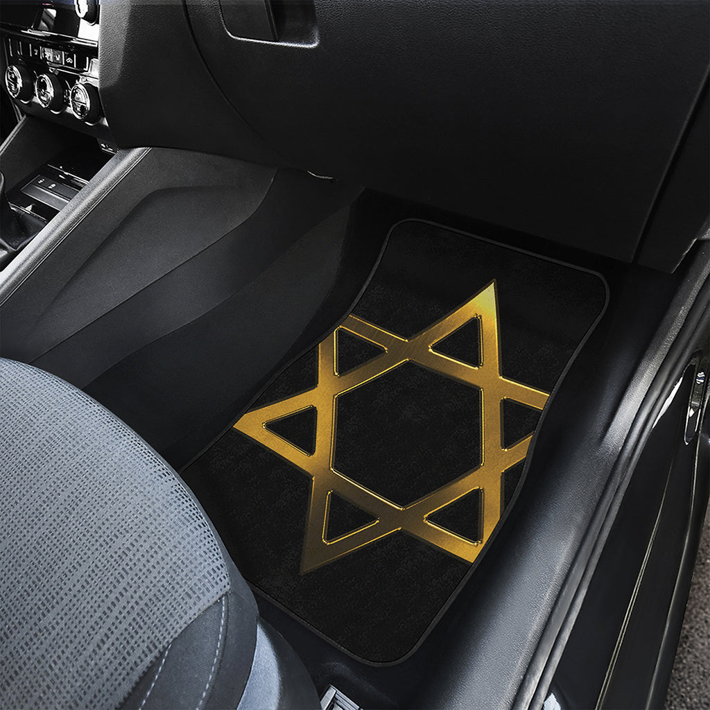 Golden Star of David Print Front Car Floor Mats