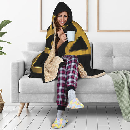 Golden Star of David Print Hooded Blanket