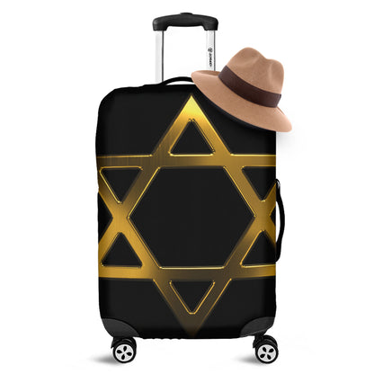Golden Star of David Print Luggage Cover