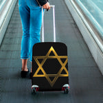 Golden Star of David Print Luggage Cover