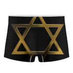 Golden Star of David Print Men's Boxer Briefs