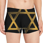 Golden Star of David Print Men's Boxer Briefs