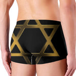 Golden Star of David Print Men's Boxer Briefs