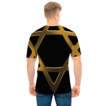 Golden Star of David Print Men's T-Shirt