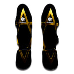 Golden Star of David Print Muay Thai Shin Guard