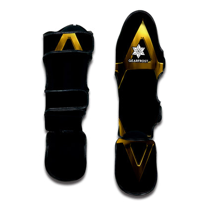 Golden Star of David Print Muay Thai Shin Guard