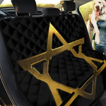 Golden Star of David Print Pet Car Back Seat Cover