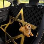 Golden Star of David Print Pet Car Back Seat Cover