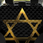 Golden Star of David Print Pet Car Back Seat Cover