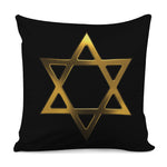 Golden Star of David Print Pillow Cover