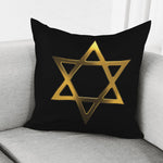 Golden Star of David Print Pillow Cover