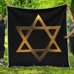 Golden Star of David Print Quilt