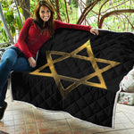 Golden Star of David Print Quilt