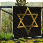 Golden Star of David Print Quilt