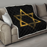 Golden Star of David Print Quilt