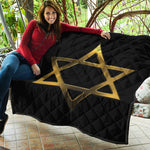 Golden Star of David Print Quilt