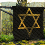 Golden Star of David Print Quilt