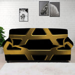 Golden Star of David Print Sofa Cover