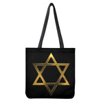 Golden Star of David Print Tote Bag