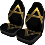 Golden Star of David Print Universal Fit Car Seat Covers