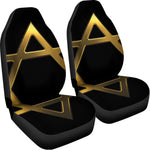 Golden Star of David Print Universal Fit Car Seat Covers