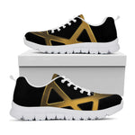 Golden Star of David Print White Sneakers