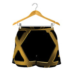 Golden Star of David Print Women's Shorts