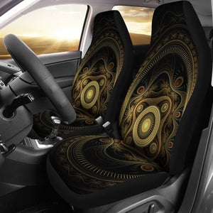 Golden Steampunk Universal Fit Car Seat Covers GearFrost