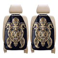 Golden Tribal Sea Turtle Print Car Seat Organizers