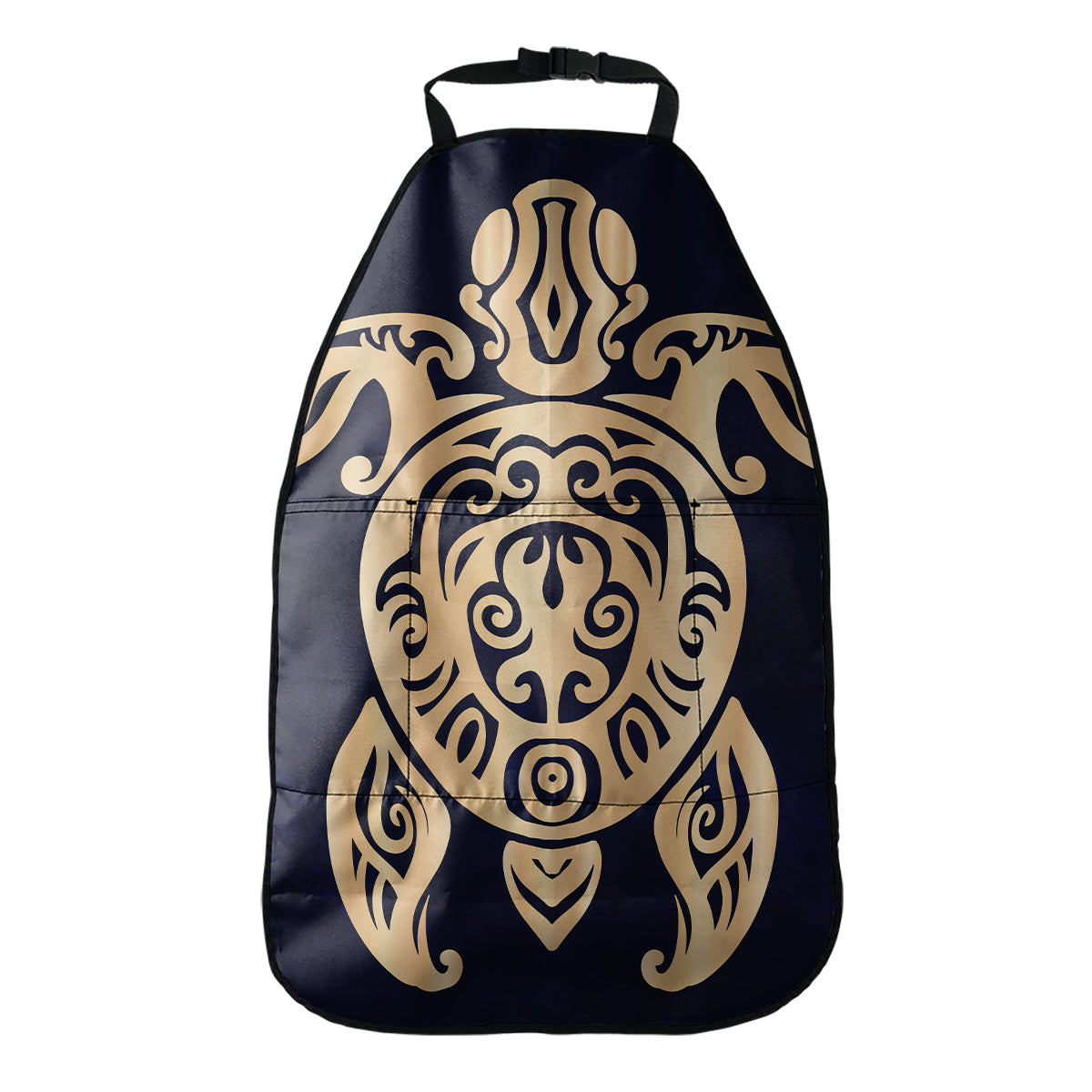 Golden Tribal Sea Turtle Print Car Seat Organizers