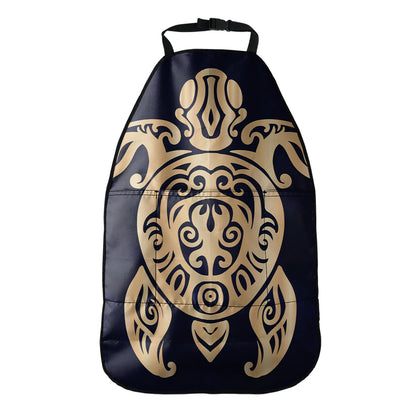 Golden Tribal Sea Turtle Print Car Seat Organizers